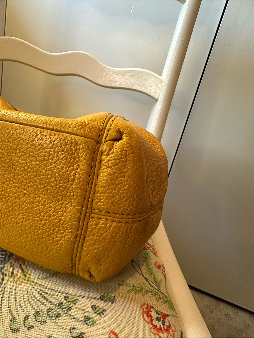 Coach Mustard Yellow Pebbled Leather Shoulder Bag with Matching Wallet - Picture 8 of 14